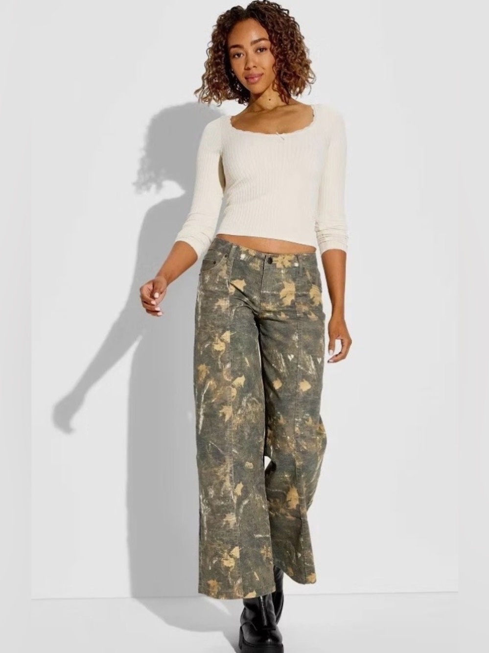 Wild Fable Wide-Leg Camo Utility Pants